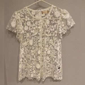 White floral top